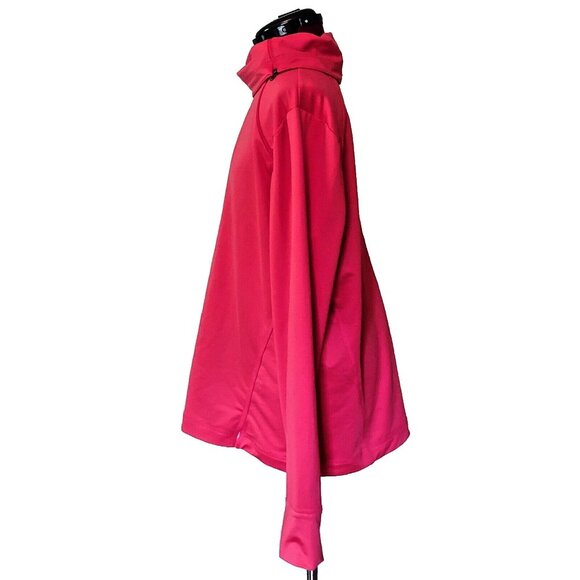 J.Jill Fit Asymmetric Zip Pullover Red Women Size XL Thumb Holes Side Sp… - Picture 3 of 7